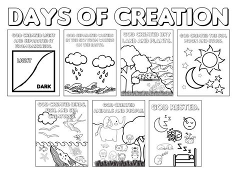 Days Of Creation Coloring Pages Awesome Days Of Creation Coloring Pages