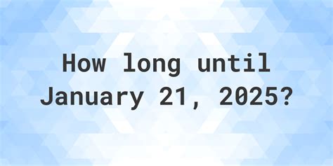 Days till 2025. There are 360 Days left until the end of 2025. January 5, 2025 is 1.37% of the year completed. It is 36th (thirty-sixth) Day of Winter 2024. 2025 is not a Leap Year (365 Days) Days count in January 2025: … 