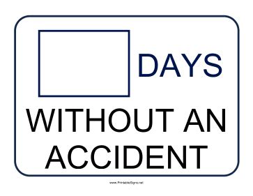 Days without incident. based on 16 customer reviews. Show off your bright safety record with our Electronic Safety Scoreboards - Shine-a-Day™ Scoreboards. Large, digital displays show the number of days your department has worked safely—allowing you to proudly keep track of how many days your facility has gone without an injury. • Just one safety scoreboard can ... 