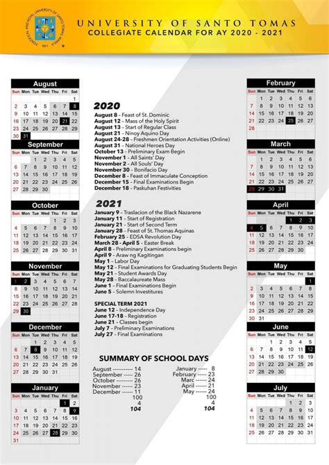 Dayton Academic Calendar