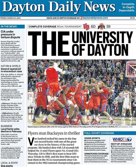 Dayton daily news dayton flyers. Jun 16, 2023 · Explore » RECRUITING NEWS: Pitt transfer has ‘all the tools’ to make an impact at Dayton. • Kiyan Anthony: The son of NBA great Carmelo Anthony announced Thursday he received an offer from ... 