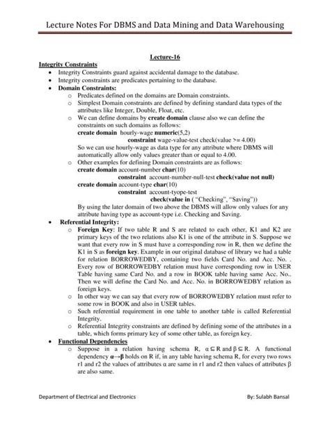 Dbms Lecture Notes Notes with Lecture Note Template Best Template Ideas