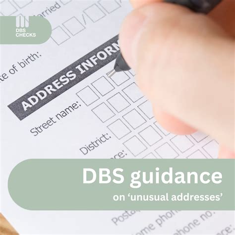 Dbs check address.  DBS unusual address guide Introduction Sections b and c of the ...