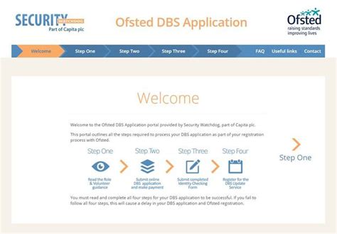 Dbs security check.  Our Ofsted DBS Application portal allows applicant...