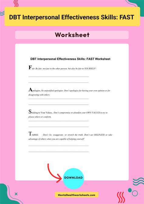 Dbt Worksheets Interpersonal Effectiveness