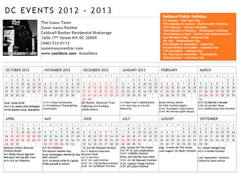 Dc Calendar Of Events