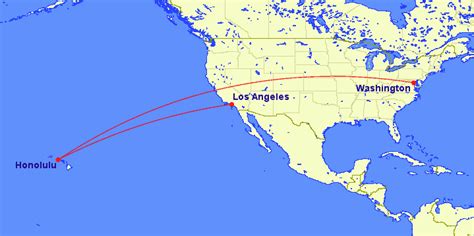 This air travel distance is equal to 4,772 miles. The air travel (bird fly) shortest distance between Washington, D.C. and Hawaii is 7,680 km= 4,772 miles. If you travel with an airplane (which has average speed of 560 miles) from Washington, D.C. to Hawaii, It takes 8.52 hours to arrive..