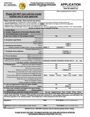 www.dc.state.fl.us 2 Part Form Florida Department of 