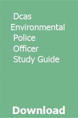 Dcas environmental police officer study guide. - In the miso soup ryu murakami.
