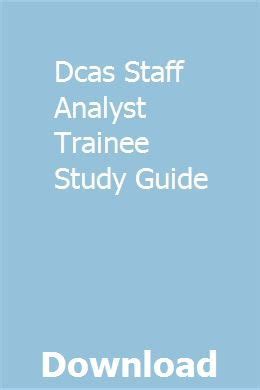 Dcas staff analyst trainee study guide. - Política de ação da secretaria de estado da promoção social..