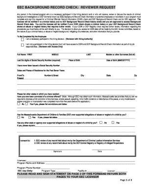 Dcf background check form.  Criminal Records Checks are handled by the Departme...