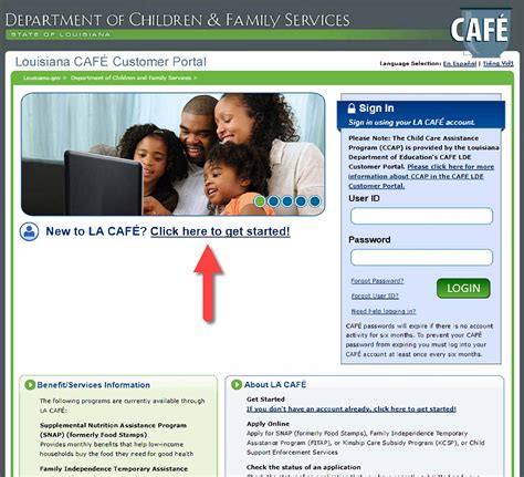 Welcome to the Louisiana CAFE Customer Portal, a state of Louisiana Department of Children and Family Services Website. ... 627 N. Fourth St. | Baton Rouge, LA 70802 | View Map Report Child Abuse: 1-855-4LA-KIDS (1-855-452-5437) toll-free, 24 hours a day, seven days a week DCFS Customer Service Center: 1-888-LAHELPU (1-888-524-3578) EBT Card ....