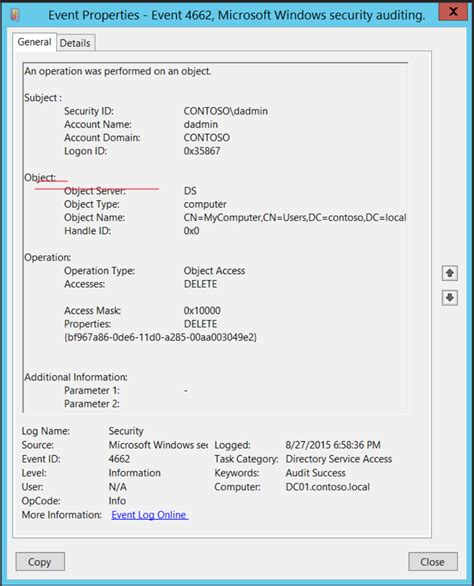 Dcsync event id 4662.  Each record has thirteen variable-length fields, separated by verti...