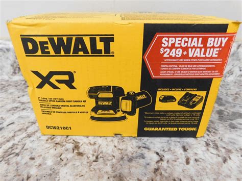 Dcw210c1. Orbit Sander Kit. Dewalt Dcw210D1 20V Max 5 In. Orbit Sander Kit. The following items are included FREE with this product: 1 of Dewalt Dcb203 20V Max Compact Li-Ion Battery Pack ($97.99 value!) Stock Status: In Stock! 