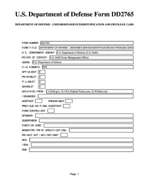 Dd Form 2765