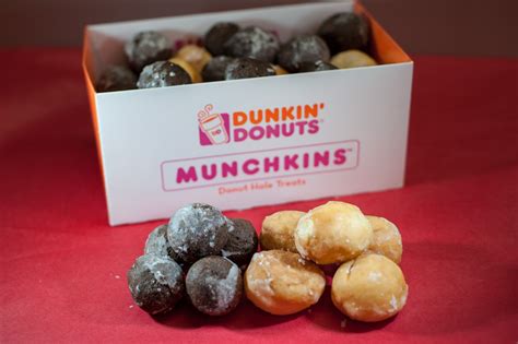 Dd munchkins. Our Dunkin' Donuts Assorted Flavors: Glazed, Chocolate Frosted, Strawberry Frosted, Vanilla Frosted, Old Fashioned, Boston Creme, Glazed Chocolate Cake, Jelly, Cinnamon, Powdered Sugar, Blueberry Cake. ... 25-ct. Munchkins $ 7.99 $ 13.99 50-ct. Munchkins $ 13.99 Freshly Baked Bagels ... 