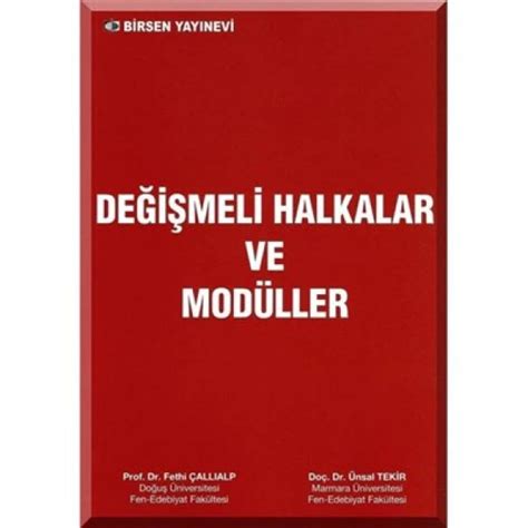 Değişmeli Halkalar ve Modüller / Prof. Dr. Fet  2024. 