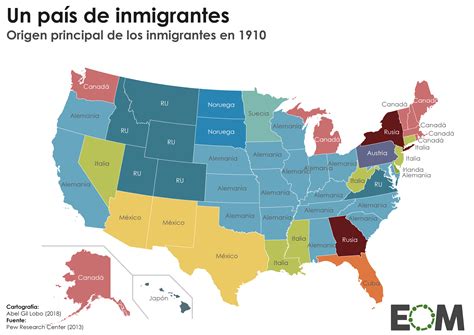De dónde vienen los inmigrantes y adónde van después de llegar a Estados Unidos