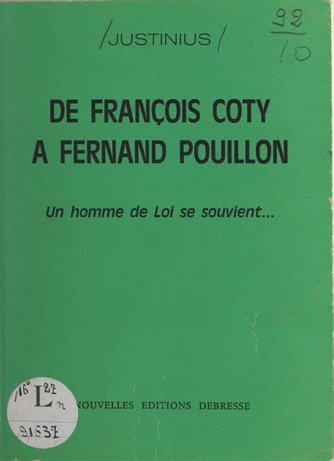 De françois coty à fernand pouillon. - Repair manual for 92 chevy s10.