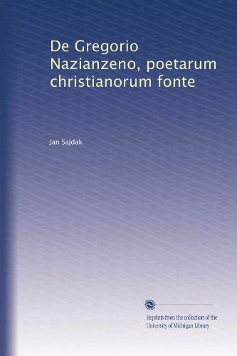 De gregorio nazianzeno, poetarum christianorum fonte. - Miele service manual novotronic w 842.