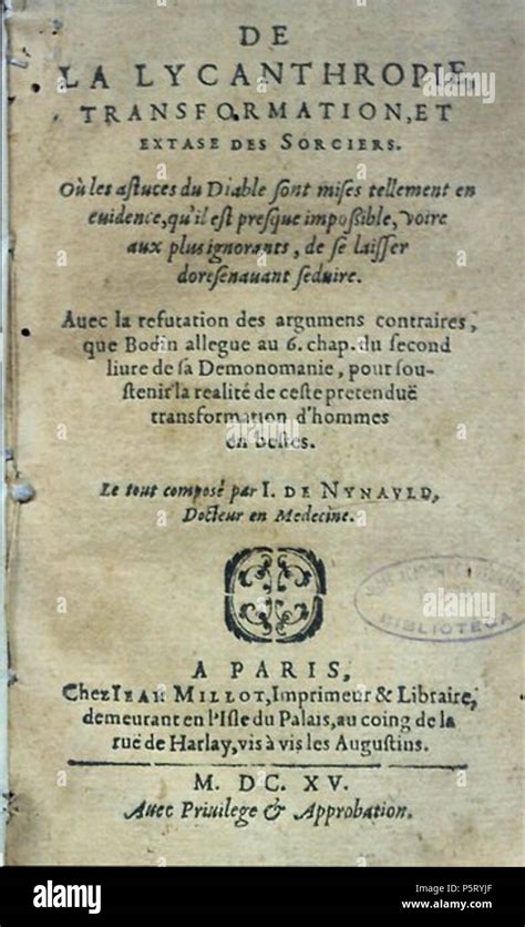 De la lycanthropie, transformation et extase des sorciers, 1615. - Historia social de los ejidos de colón.