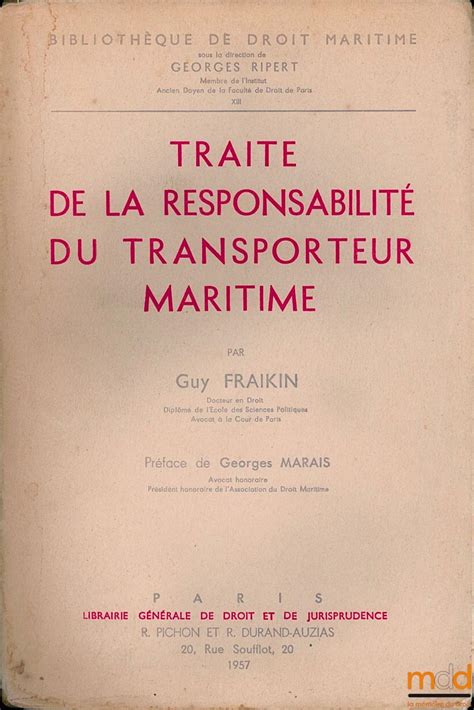 De la responsabilité du transporteur maritime d'après les lois française et allemande des 2 avril 1936 et 10 août 1937. - Studyguide for small animal emergency and critical care for veterinary.