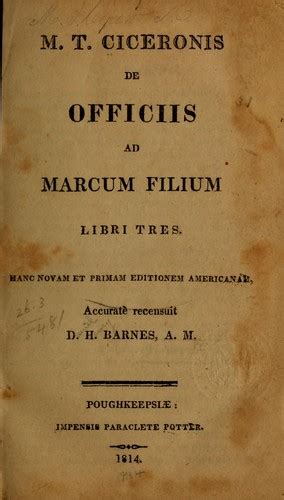 De officiis ad marcum filium libri tres. - Guide to siddhartha mukherjee s the emperor of all maladies.