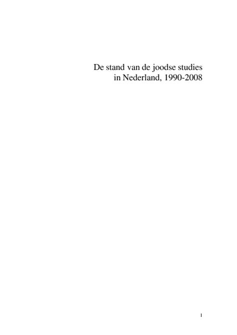 De stand van de joodse studies in nederland, 1990 2008. - Hitachi ex300 1 parts service repair workshop manual.