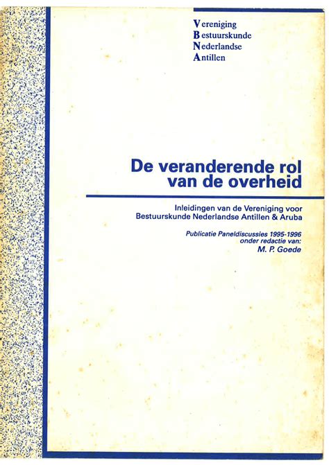 De veranderende rol van de overheid. - 1962 evinrude lark iv service handbuch.