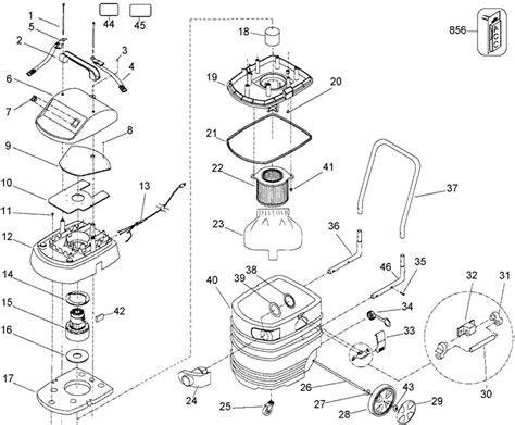 DeWALT Vacuum - Diagram and Parts List - M&M Tool Parts