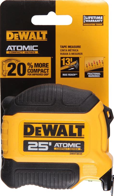 DeWalt - DWHT38125S - ATOMIC x 1-1/8 in. Tape Measure 25 ft ...