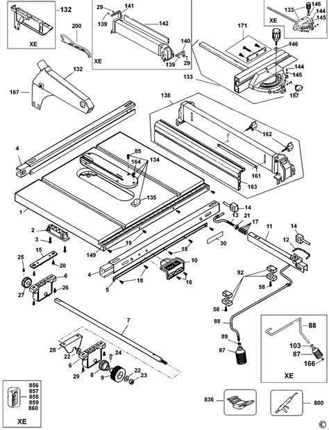 DeWalt DW744 - Type 2 Spare Parts