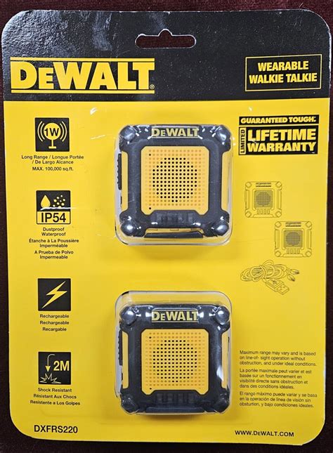 DeWalt DXFRS220 Walkie Talkie Pair for sale online eBay