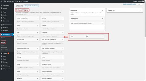Deactivating and Disabling Widgets in WordPress