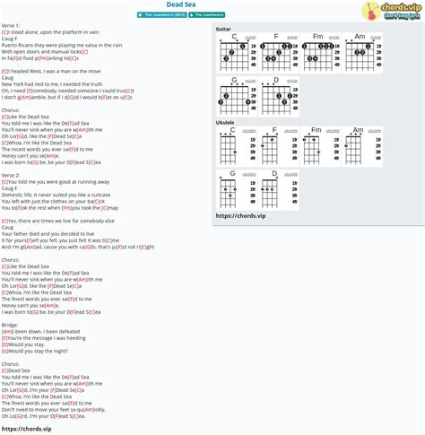 Dead Sea chords & tabs by Lumineers @ 911Tabs