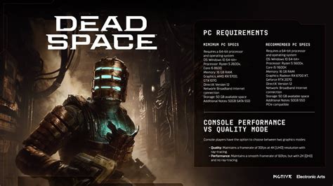 Dead Space remake PC system requirements release date and more