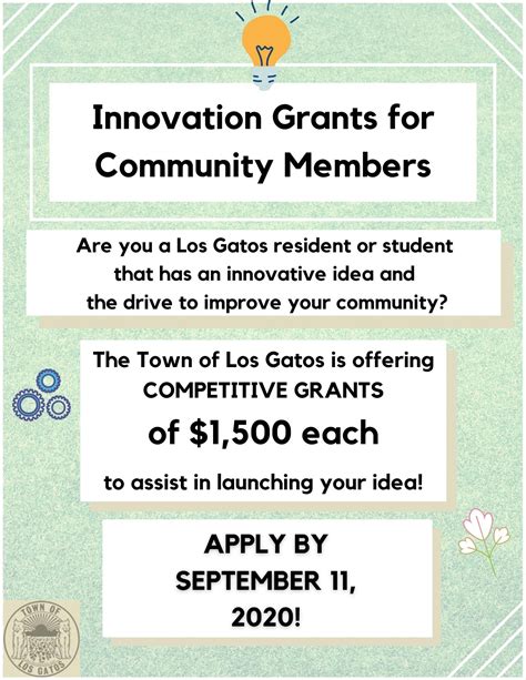 Deadline to apply for Los Gatos’ Community Innovation Grants nears