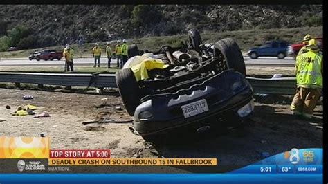 Deadly crash prompts closure of several southbound I-15 lanes in Fallbrook