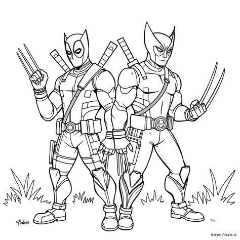 Deadpool And Wolverine Coloring Shee