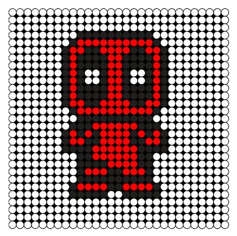 Deadpool Perler Bead Pattern