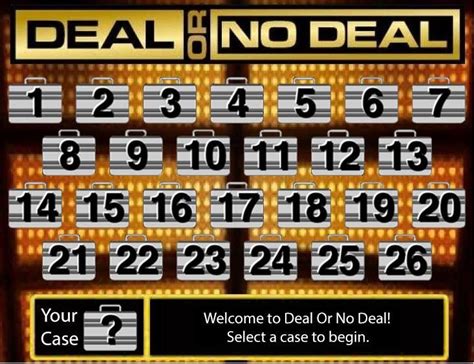 Deal or No Deal!!! How this game works...you choose 1 number at a time