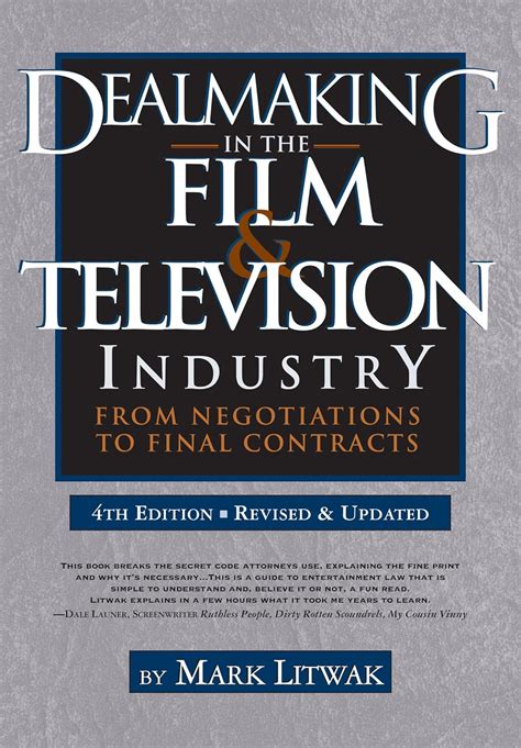 Full Download Dealmaking In The Film  Television Industry From Negotiations To Final Contracts By Mark Litwak