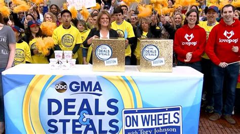 Deals and steals on wheels gma. By GMA Team. September 16, 2020, 2:10 am. Fall is in the air and Tory Johnson has exclusive "GMA" Deals and Steals on helpful accessories for the season. Score big savings on everything from skincare and bath products to hand sanitizer, an all-in-one charging solution and more. The deals start at just $4 and are all 50% off. 