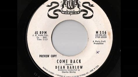 Dean Barlow - Come Back - YouTube