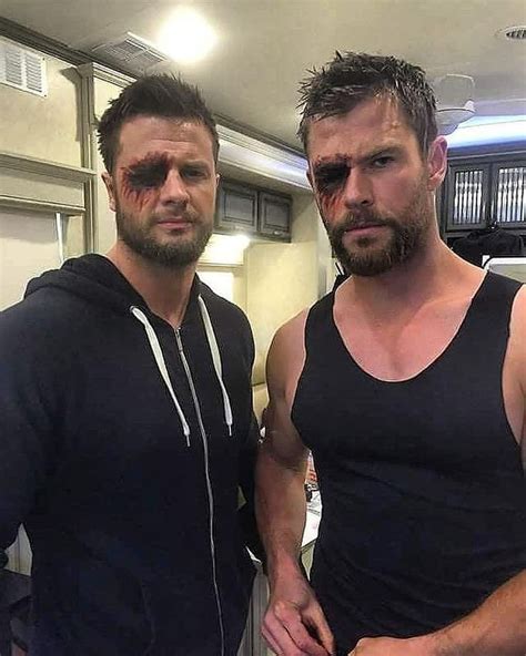 Dean tries out Chris Hemsworth's stunt double act