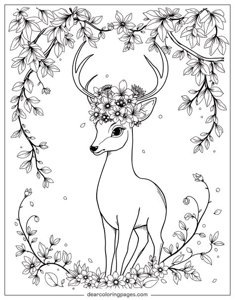 Dear Coloring Pages