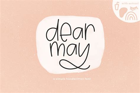 Dear May Font Quirky Handwritten Script Font with Doodles Etsy