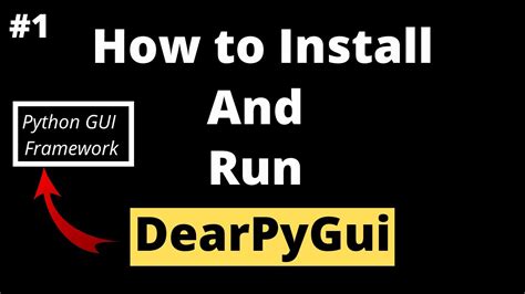 Dearpygui tutorial.  how In this video I will show you how to install and run dearpygui...