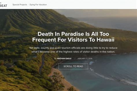 Death In Paradise Is All Too Frequent For Visitors To Hawaii