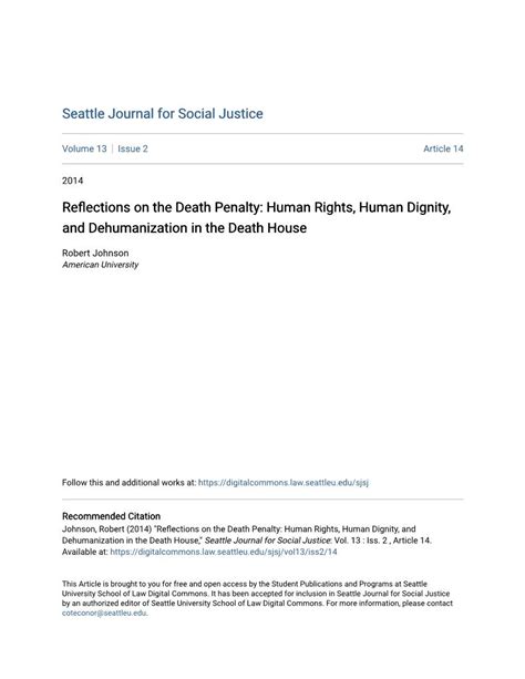 Death Penalty, and Freedom and Dignity of Human Being